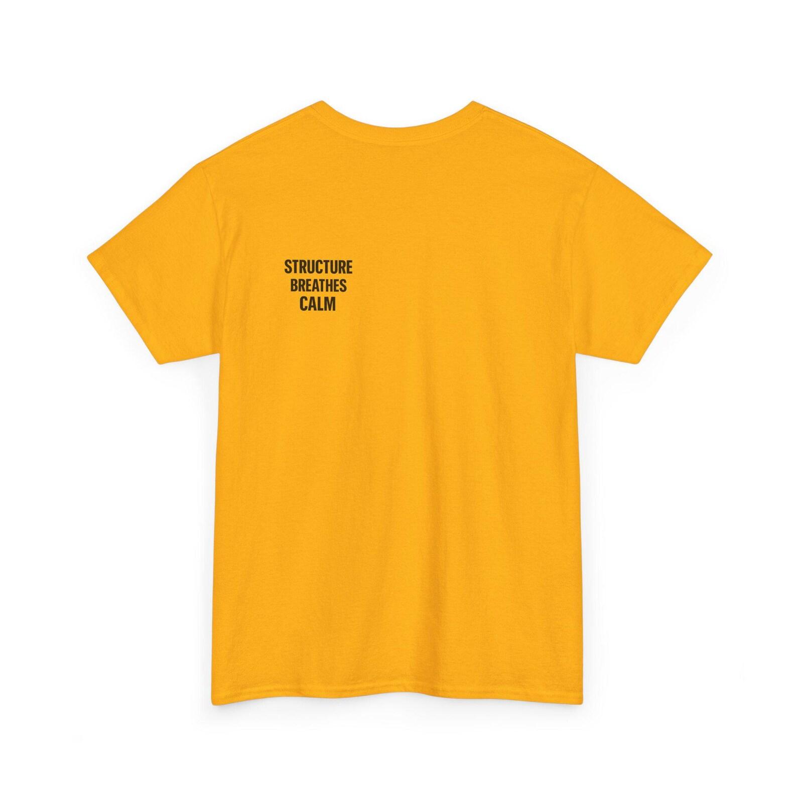 Structure Breathes Calm Tee | Minimal Text Graphic Shirt M