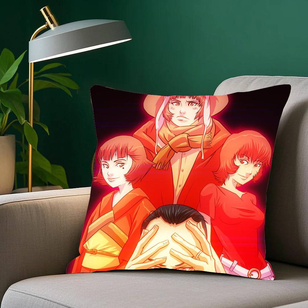 Anime T-Tokyo Godfathers Pillow Case Fashion Square Pillowcase Bedroom Sofa Room Ins Decoration Leisure