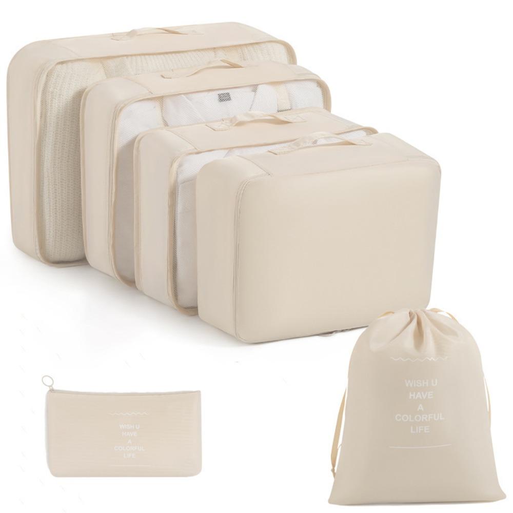 8-6 Pcs Travel Storage Bag Set, Clothing Organizer Packing Bags Suitcase Luggage Organizer Pouches