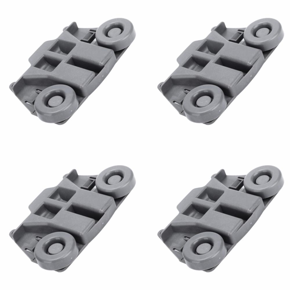 4PCS ABS Dishwasher Rack Wheels Dual Wheel Dish Rack Wheels for W10195417 Home Appliance Repair