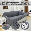Polar Fleece Jacquard Sofa Cover with Royal Floral Pattern High Elasticity Pet-Friendly Stain-Resistant, All-Season Use