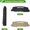 Leather Dashboard Cover for Chevy Silverado 2014-2018 Dashboard Mat Anti Slip Sun UV Heat Shield Protection Black