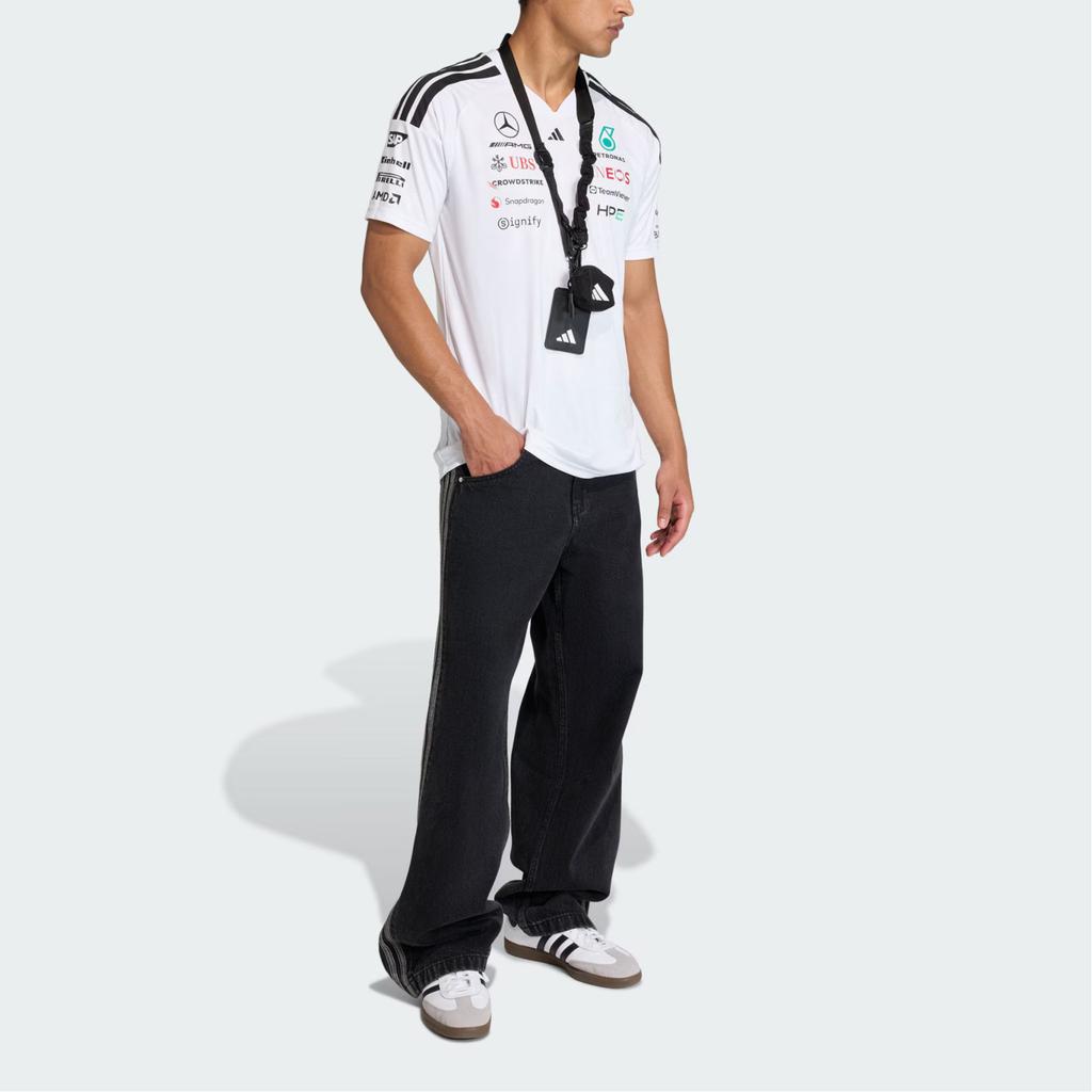 Adidas MERCEDES AMG PETRONAS FORMULA 1 TEAM JERSEY Quick Dry T Shirts Men's KF0160