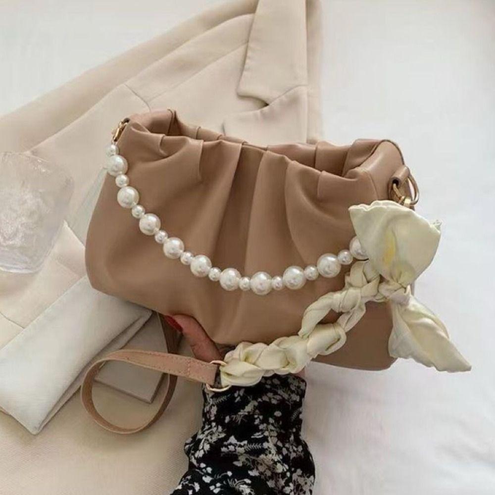Small Cloud Shoulder Bag Luxury Pearl Shoulder Bag Fashion Luxury Crossbody Bag  Purses
