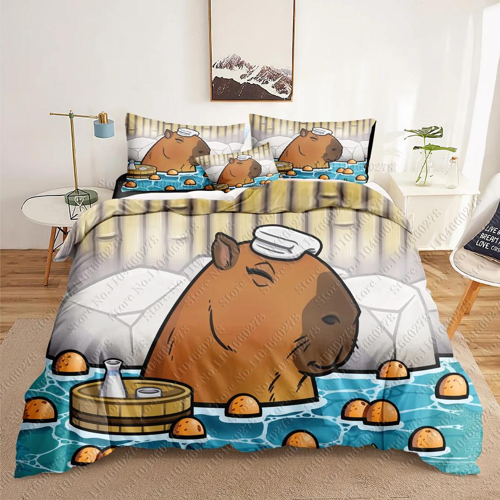 Capybara 3D Bedding Sets Print  Duvet Cover Adults/ Children Bed Comforter  Birthday Gift Dropshipping
