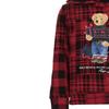 Polo Ralph Lauren Hoodie FW23 Loose Fit Plaid Bear Pattern Print Long Sleeve Color Block Kids Kids Hoodies 323920646-001