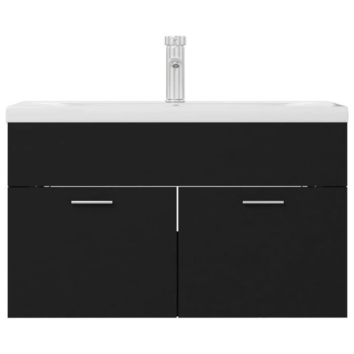 VidaXL Armoire d'Evier avec Lavabo Intégré Placard de Salle de Bain Armoire de Rangement Meuble de Rangement Toilette 3071280