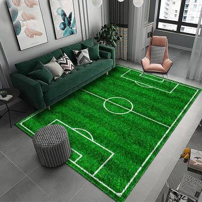 3D Football Field Carpet for Kids Room Soft Floor Mat Microfiber Large Carpet Children Washable Baby Room Play Mat Boys Rug