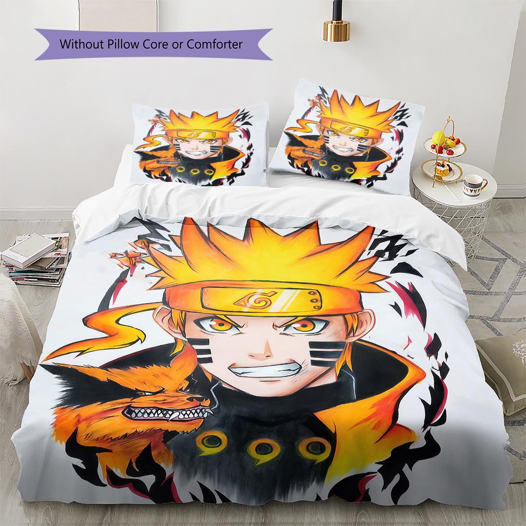 Naruto Cartoon Comfortable Soft Duvet Cover, Children Bedding Gift,Size Various Options-HE70