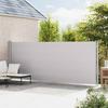 Vidaxl Retractable Side Awning for Terrace, 180 X 600 Cm, Grey