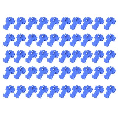 50 יחידות מחברי כבלים חשמליים, מחברי לחיצה מהירים לחיבור לחוטים רכים 18-14 AWG