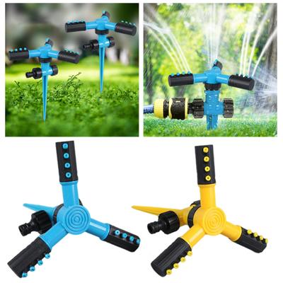 Lawn Sprinkler with Stake 3 Arm Design Large Area Coverage Adjustable 360-Degree Rotating Garden Yard Water Sprinkler