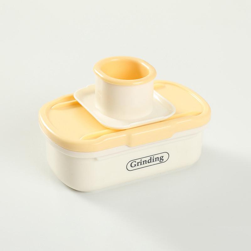 Household Manual Garlic Grinder 2 In 1 With Hand Guard Ginger Grinding Grater Mini Plastic Garlic Planer Baby Complementary Food