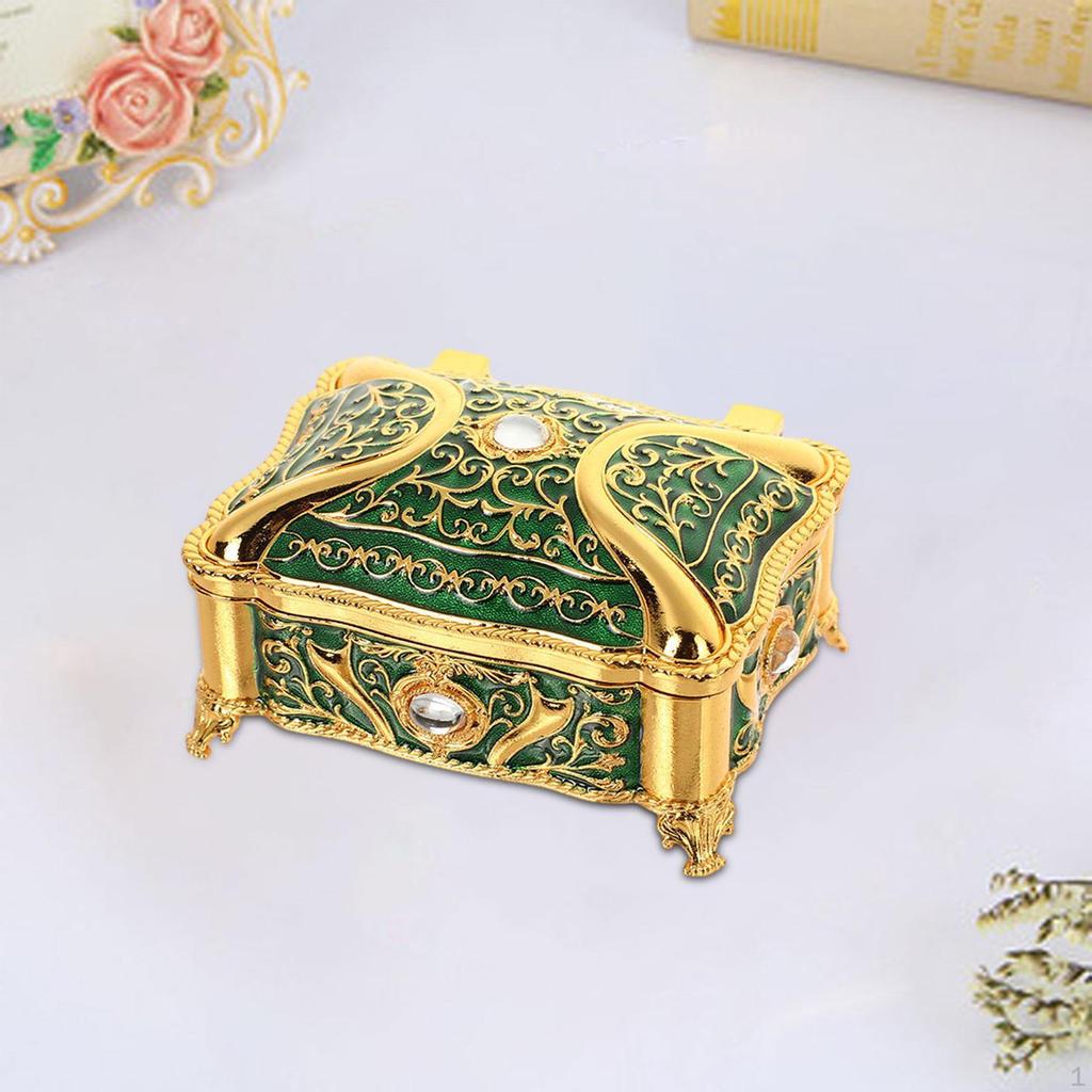 Metall Schmuck Box Fall Container Kommode Vintage Stil Schmuck Lagerung Organizer Andenken