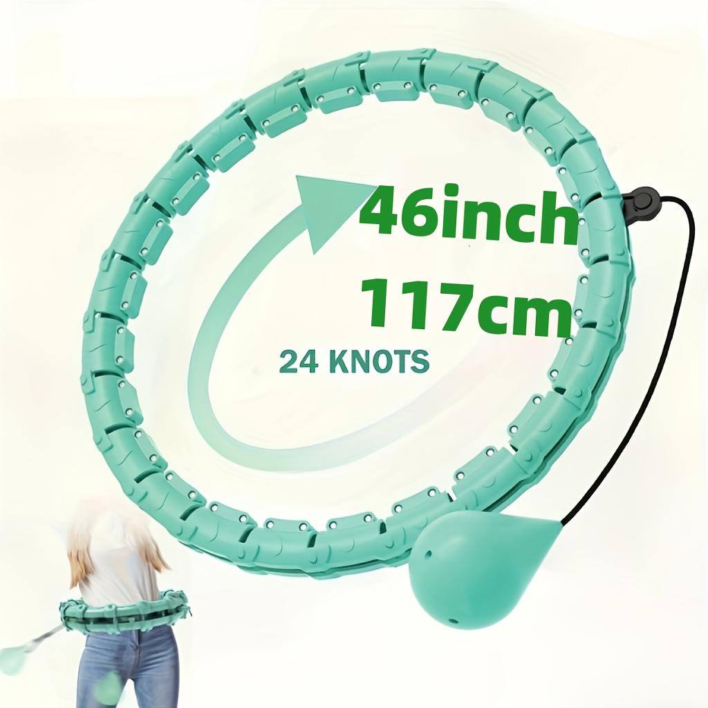 Adjustable Smart Fitness Hoop with Detachable Hollow Ball, Silent,PC Material for Home Workouts & Body Shaping, 30-Minute Timer, Removable Knot