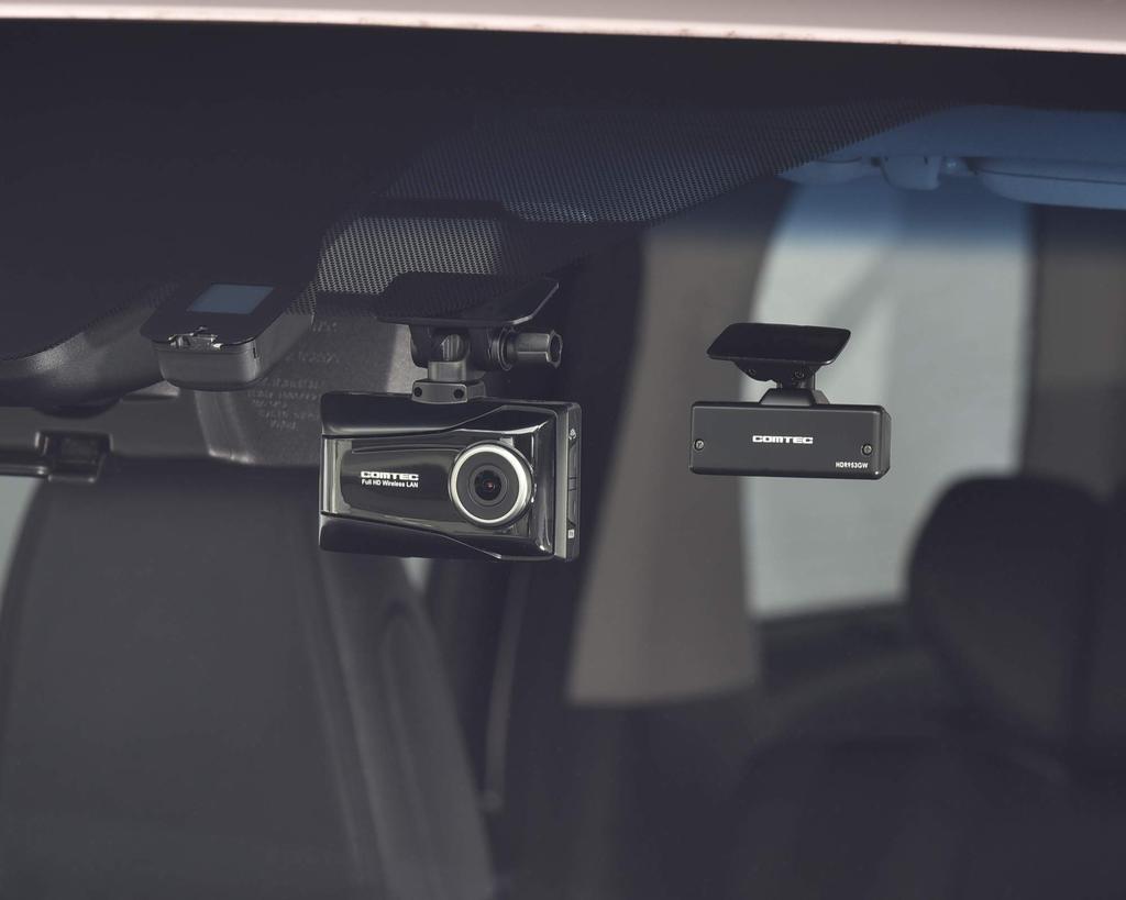Comtec HDR953GW Dual-Kamera-Dashcam mit vorderer und innerer Kamera für sicheres Fahren, mit kontinuierlicher Aufzeichnung, Parkmodus und Entschädigungsservice