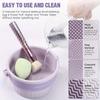Silicone Makeup Brush Cleaner And Drying Stand - 2 In 1 Portable Brush Cleaning Pad For All Sizes Of Brushes - Easy To Store