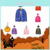Capa de Bruxa Infantil para Halloween com Borda Dourada e Design de Gola Alta para Role Play