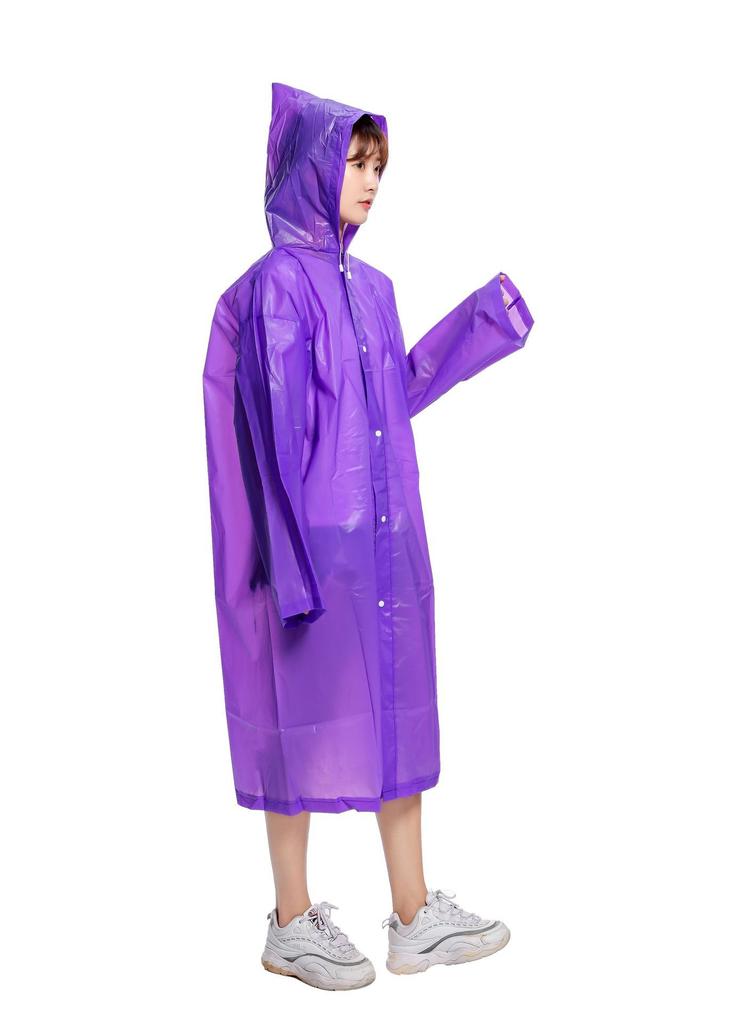 Adult Disposable Raincoat Thickened Long Full Body Rainstorm-proof Women's and Men's Transparent Raincoat EVA Outdoor Poncho