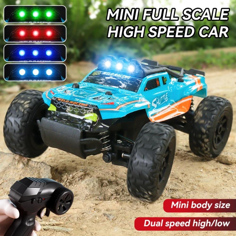 Mini Full Scale 1:32 High Speed RC Drift Racing Car, Alloy Off-Road Vehicle 2.4G Control & LED Lights, Ideal Gift for Kids