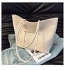 Women's Fashion PU Leather Shopping Tote Large Capacity Soft Shoulder Handbag Daily Bag
