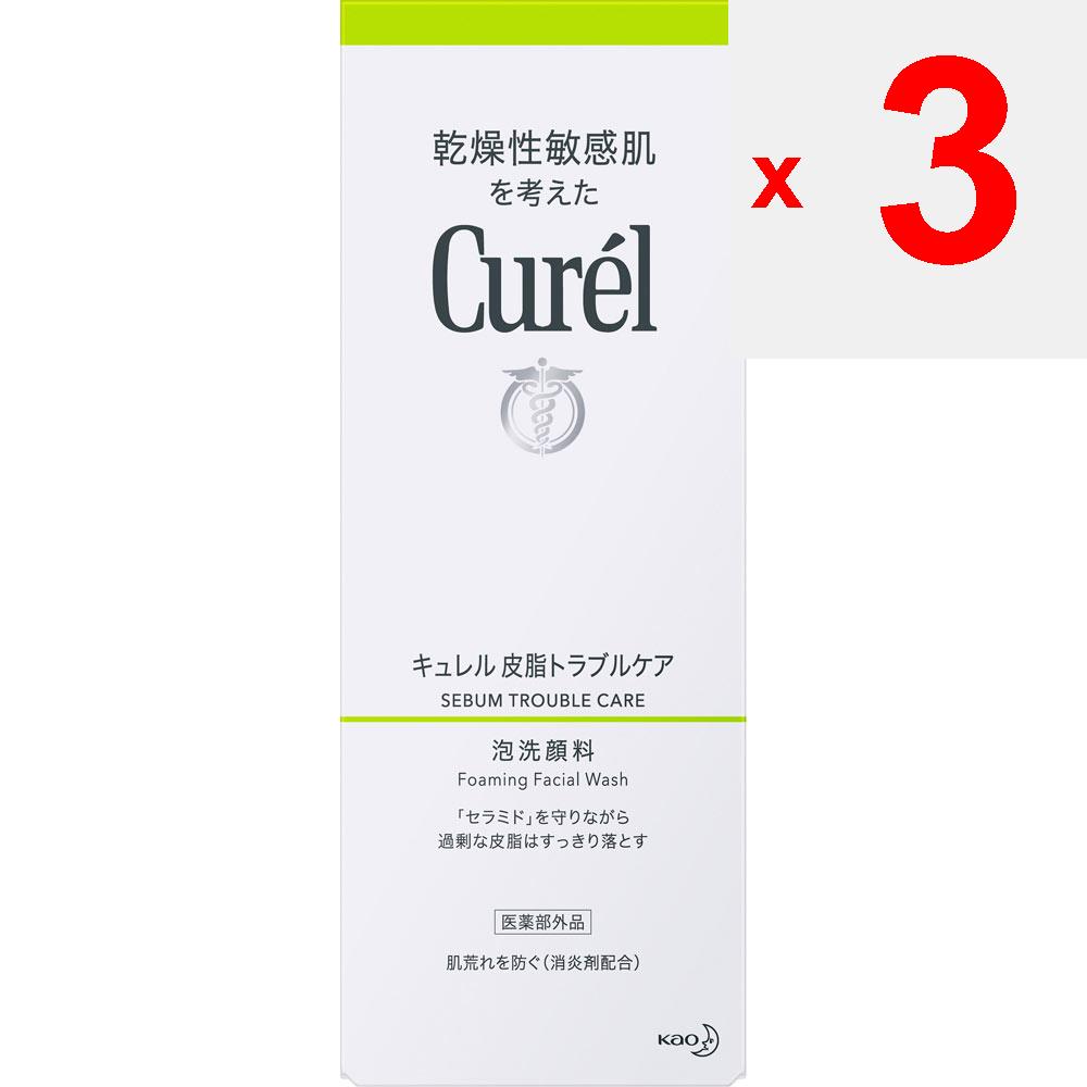 KAO Curel Sebum Trouble Care Foaming Facial Cleanser 150mL (Quasi-drug) Face Care Skin Care Curel Apply a small amount (2 pumps, approx. 2 mL) to your