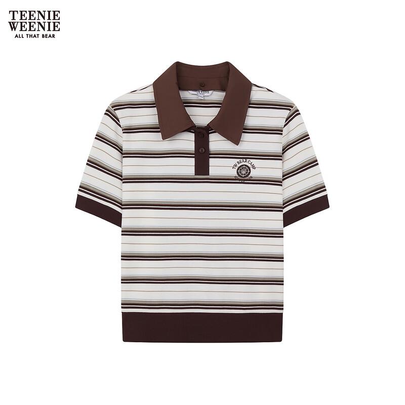 

Teenie Weenie Bear Letter Stripe Women s Polo T-Shirt L