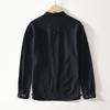 Chinese Style Long Sleeve Men Shirt Traditional Men Clothing Solid Color Stand Collar Cotton Linen Button Shirt Daily Casual Tops Big Pockets