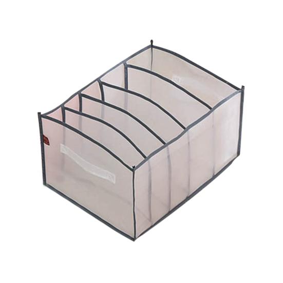 Wardrobe Organizer with Handle 5 Grids Large Capacity Dust-proof Foldable Storage Mesh Bed Sheet Quilt Cover Clothes Organizer for Bedroom