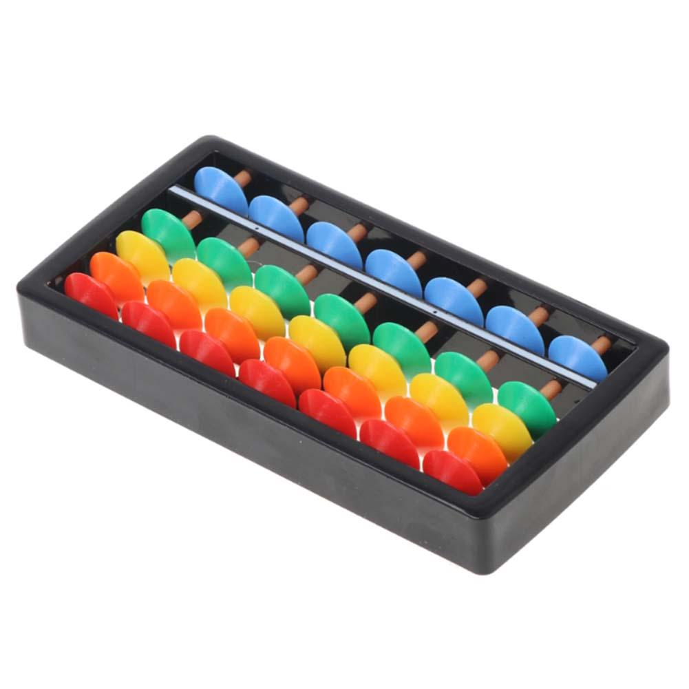 Colourful discs calculation table toy help with maths preschool wooden abacus