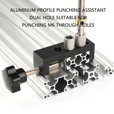 Aluminium Lochstanzen Hilfsset für M6 Doppelloch Genauigkeitsverbesserungsaufgaben Metallbearbeitung 2020/2040/3030/3060/4040
