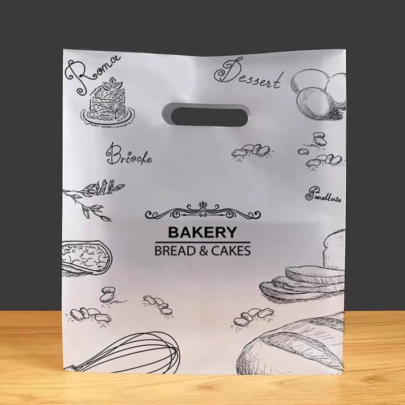 Матовые одноразовые пластиковые пакеты-тоут для выпечки