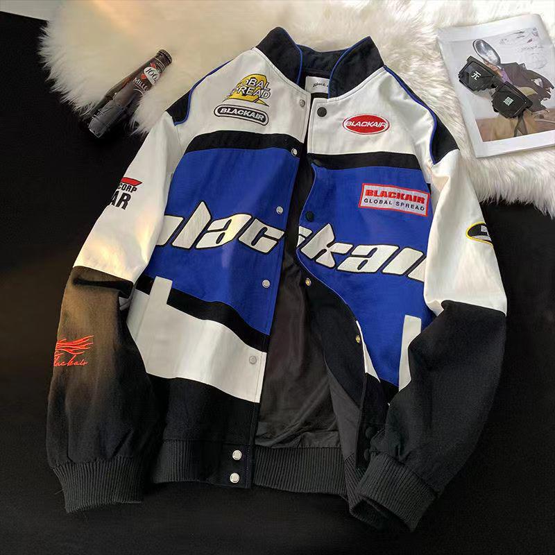 Men's & Women's Retro Racing Baseball Jackets - Trendy Motorcycle Style for Spring & Autumn