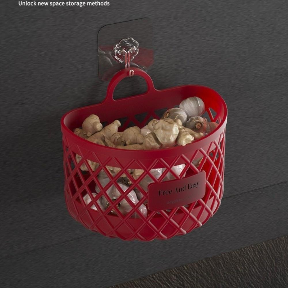 No Drill Kitchen Storage Basket Drainage Shelf Toiletry Holder Box Hanging Storage Basket Home Use