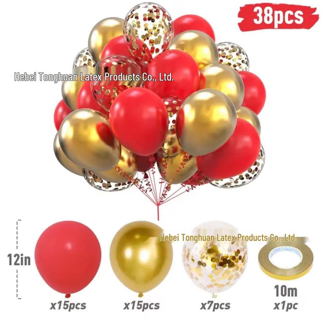 Neues Jahr Matt Glitzer Metallisch Latex Ballon Set für Dekorative Foto Atmosphäre
