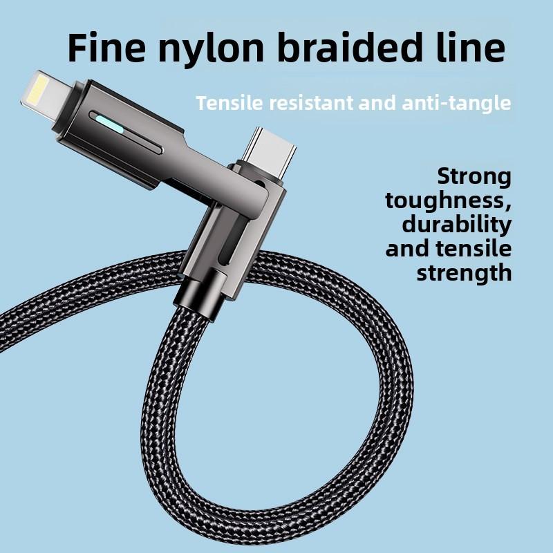 100w Fast Charging Multi Cable For Apple Huawei Xiaomi With Lightning And Typec Connectors