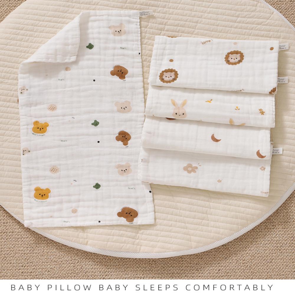 Baby Cotton Muslin Towel Bib Newborn Ultra-Soft Cotton Square Towel Baby-Specific Face Wash Towel Gauze Towel for Children
