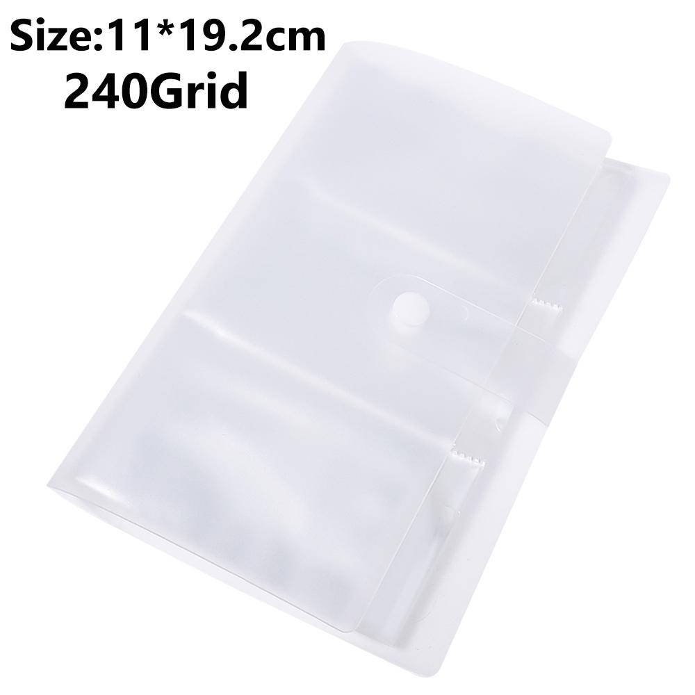 240Grid Transparent Jewelry Organizer Storage Albums Gift with Box Reclosable Necklace Rings Earring Bags Portable Jewelry Boxes