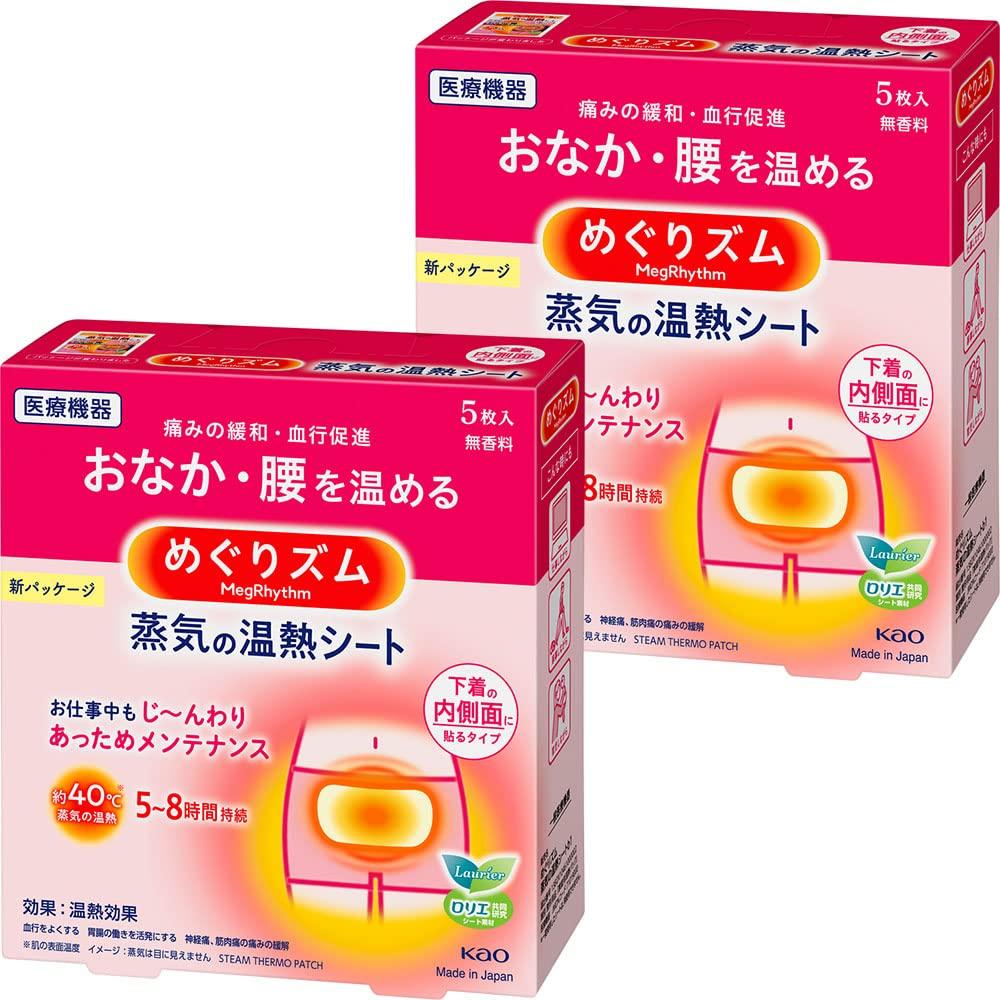 MegRhythm Steam Heat for Sticking On the Inside of 5 Sheets X 2 Packs [Bulk Purchase] Sheet, Underwear,