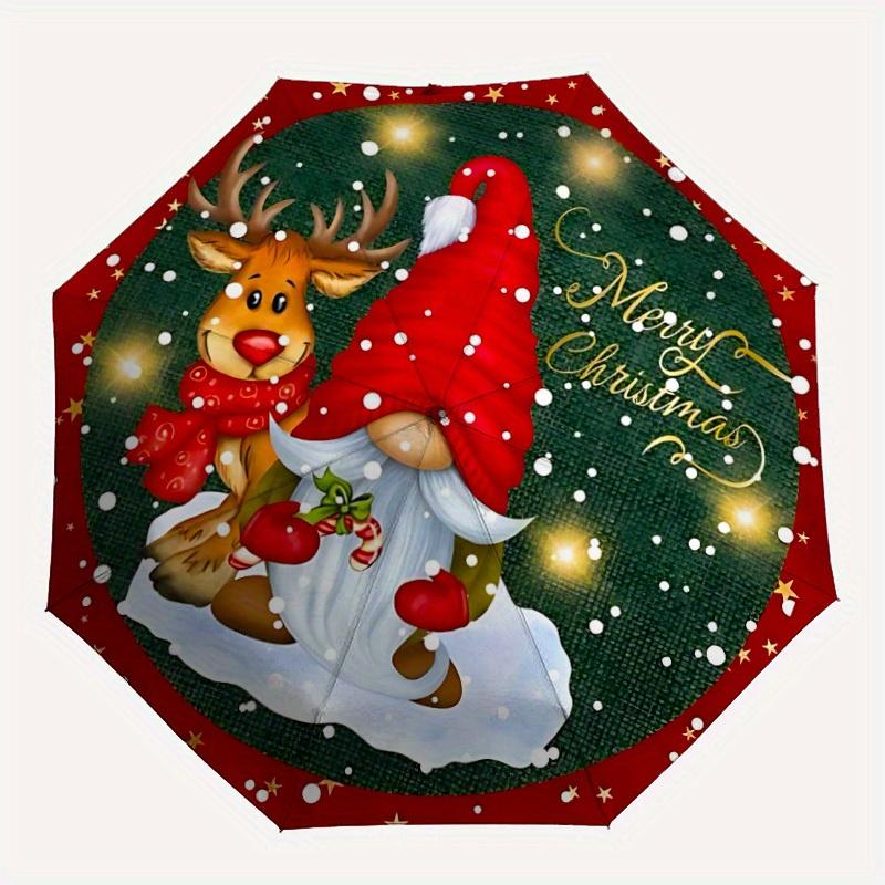 

1pc Christmas Reindeer Automatic Open/close Folding Umbrella, Compact Portable Travel Umbrella, Durable Construction yy250809074