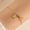 14K 18K Bear Doll Glitter Chain Bracelet