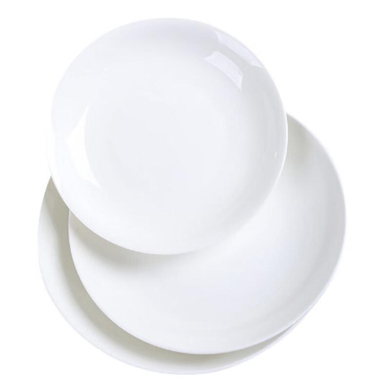 White Bone China Ceramic Dinner Plate Set