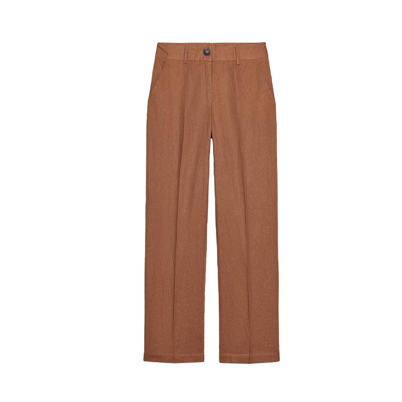 

Za Linen Blend Travel Hunting Style Shirts 3046175 Linen Blend Straight Casual Trousers 3046075 Earthy pants L
