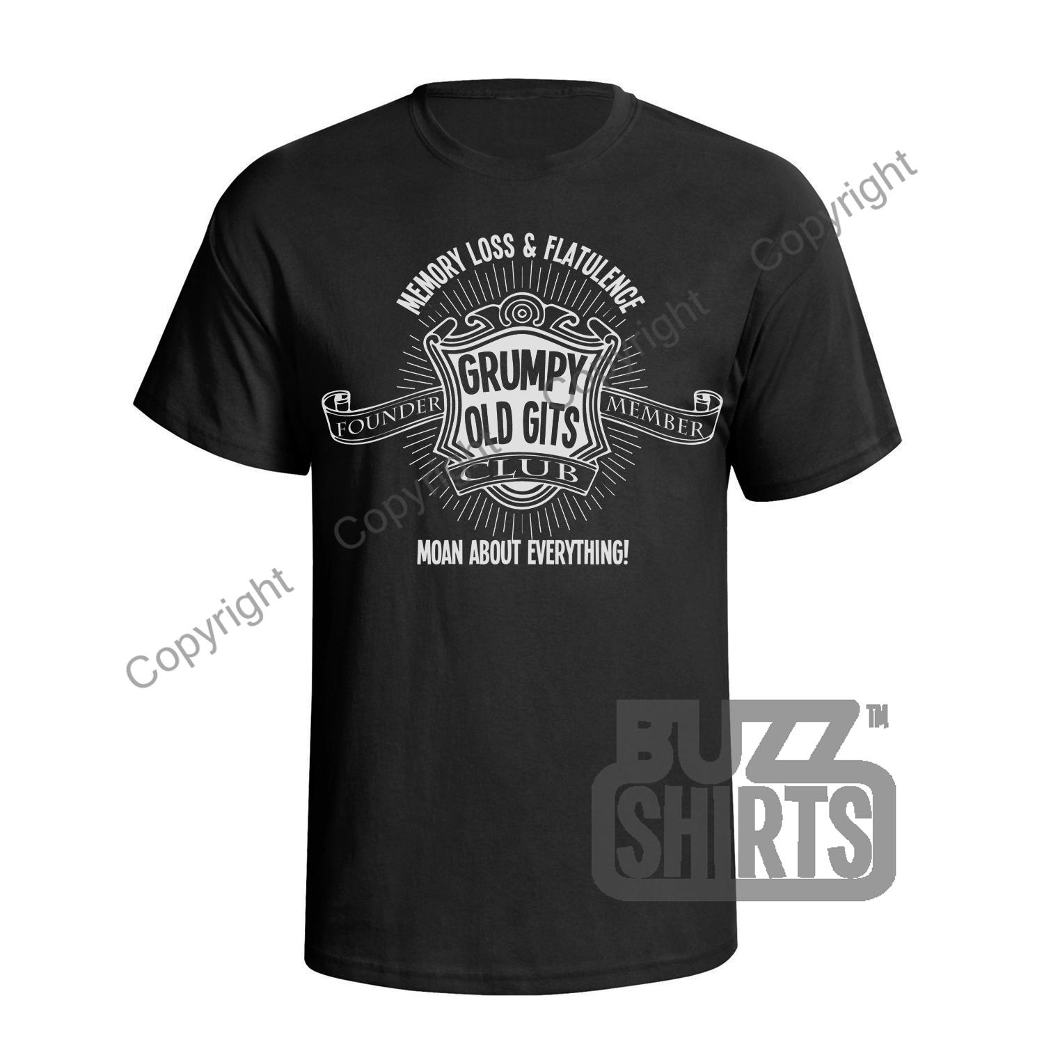 Grumpy Old Gits Club Fathers Day T-Shirt Mens Womens Tees Top Mens Grandad Dad Birthday Funny Gift L