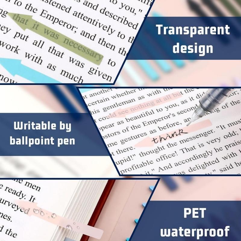 1/12 Stück Pfeilfarbige Haftstreifen Haftnotizen Mini 200 Blatt pro Notizblock, Farbverlaufspfeil Indexaufkleber Tagebuch