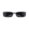 Balenciaga Double B Hollow Logo Lightweight Avant-Garde Rectangular Sunglasses Women Sunglasses Gray BB0096S-014