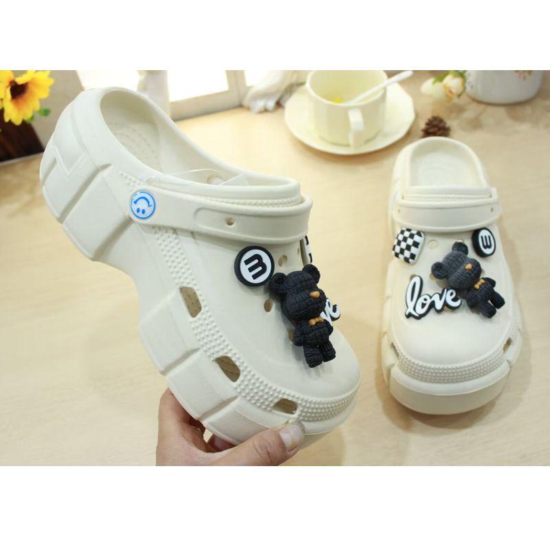 

Eva Girls 6cm Lightweight and Extra Thick Bottom Outdoor Hole Shoes Apricot 39 Standard sneaker Code