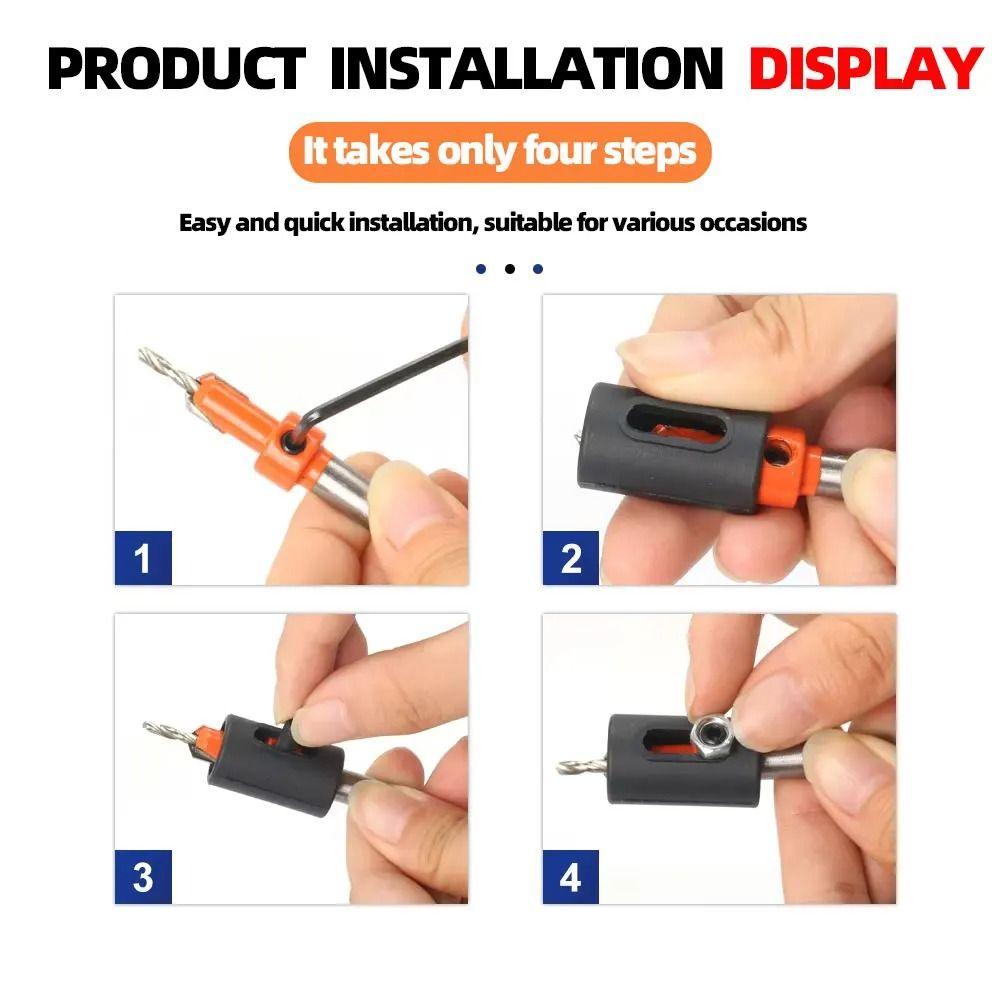 8mm /10mm Bit Countersink Drill Bit Round Shank Counterbore Drill Countersink Drill  Drilling Depth