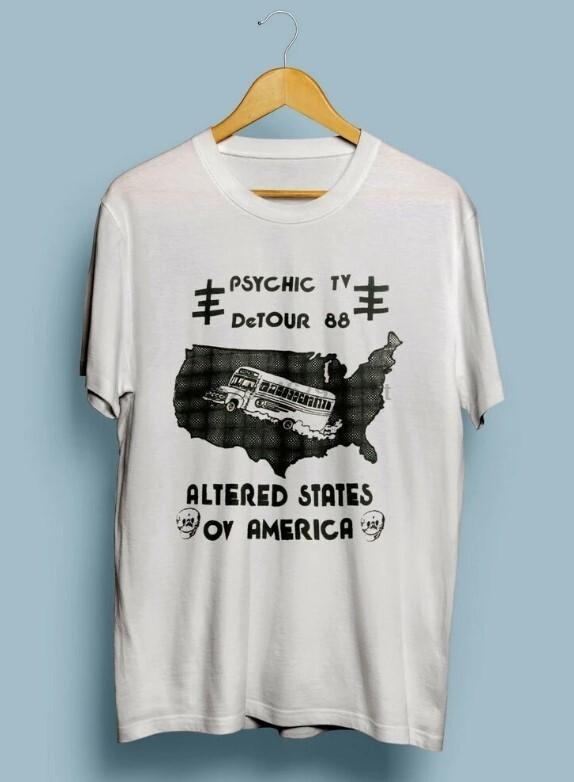 Psychic TV 1988 Tour Throbbing Gristle T-shirt Industrial music TE4747 S