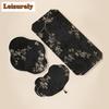 Brocade Plum Blossom Embroidery Tea Table Mats Elegant Drink Coaster Household Dinner Table Cloth Mat Cha Equipment Decoration